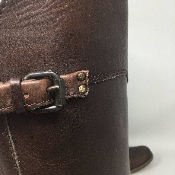 Frye Philip Riding Boots Deep Brown Leather 7B - Picture 10 of 14